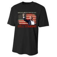 Impeached Arrested Convicted Shot Still Standing Performance Sprint T-Shirt