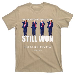 Impeached Arrested Convicted Shot Still Won Trump Dance T-Shirt