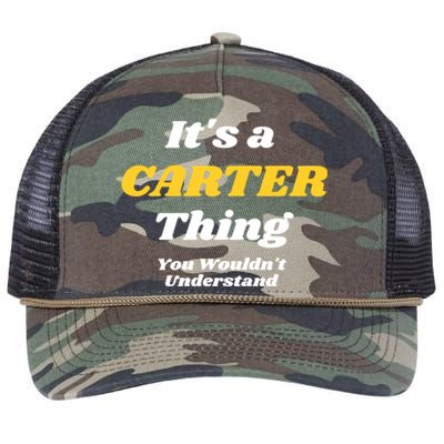 Its A Carter Thing You Wouldnt Understand Family Name Funny Gift Retro Rope Trucker Hat Cap