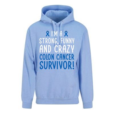 I'm A Colon Cancer Survivor! Colon Cancer Awareness Month Gift Unisex Surf Hoodie