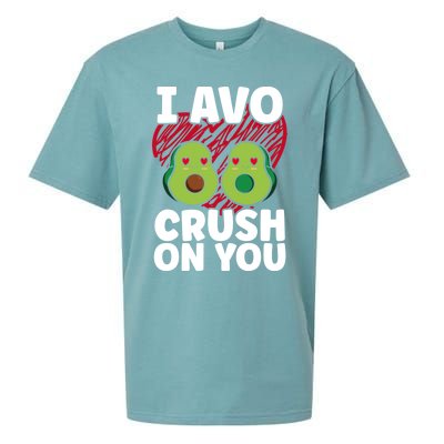 I Avo Crush On You Avocado Lover Funny Avocado Gift Sueded Cloud Jersey T-Shirt