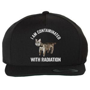 I Am Contaminated With Radiation Funny Ironic Cat Meme Wool Snapback Cap