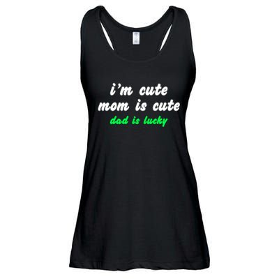 I Am Cute Mother Mom Dad T And Mug Ladies Essential Flowy Tank