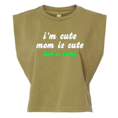 I Am Cute Mother Mom Dad T And Mug Garment-Dyed Women's Muscle Tee