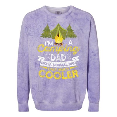 I'm A Camping Dad Like A Normal Daddy Only Much Cooler Camp Colorblast Crewneck Sweatshirt