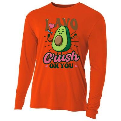 I Avo Crush On You Design Avocado Gift Cooling Performance Long Sleeve Crew