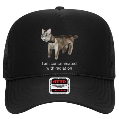 I Am Contaminated With Radiation Funny Cat Meme Trucker Hat