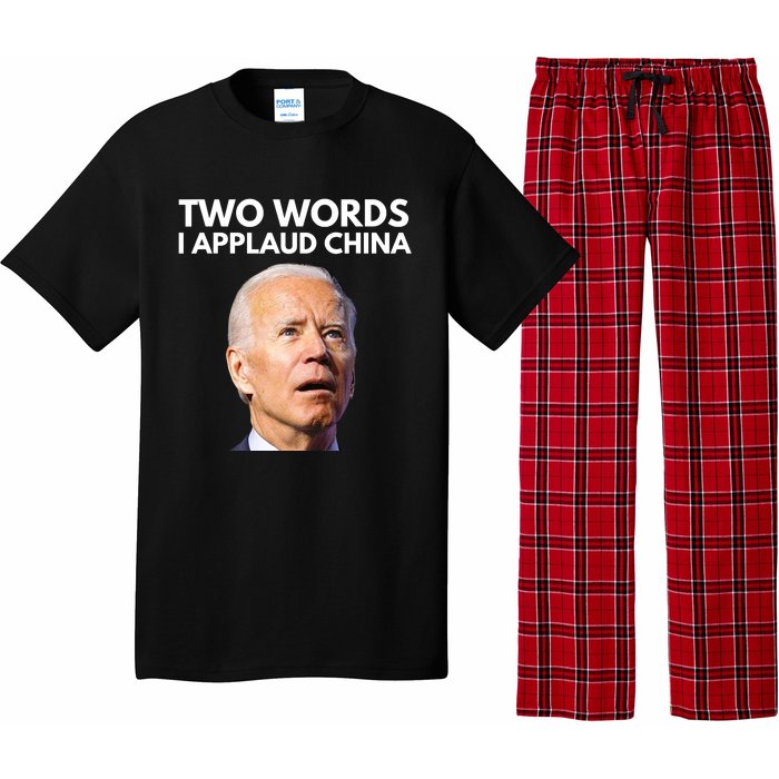 I Applaud China Funny Joe Biden Saying Canada China Flag Pajama Set