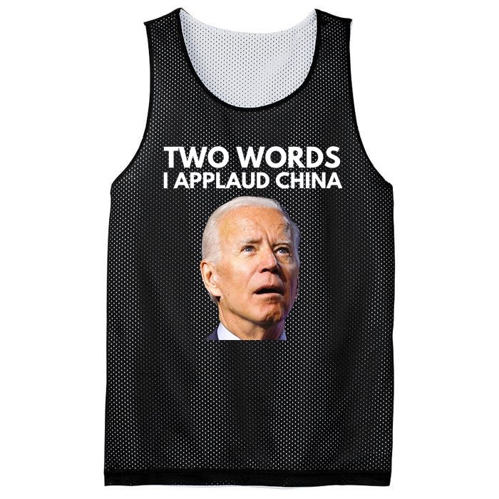 I Applaud China Funny Joe Biden Saying Canada China Flag Mesh Reversible Basketball Jersey Tank