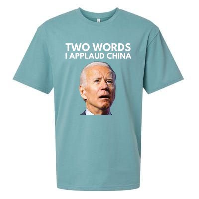 I Applaud China Funny Joe Biden Saying Canada China Flag Sueded Cloud Jersey T-Shirt