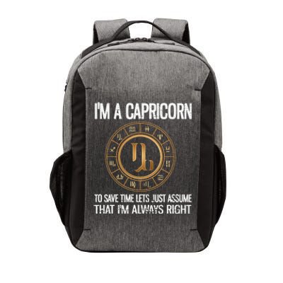 I'm A Capricorn Zodiac Sign Horoscope Astrology Capricorn Vector Backpack