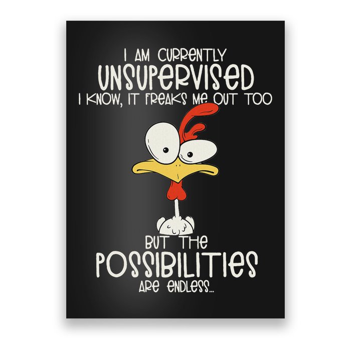 I Am Currently Unsupervised I Know, It Freaks Me Out Too Poster