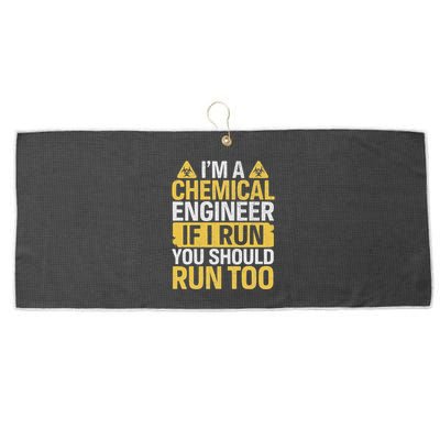 IM A Chemical Engineer If I Run You Should Run Too Large Microfiber Waffle Golf Towel