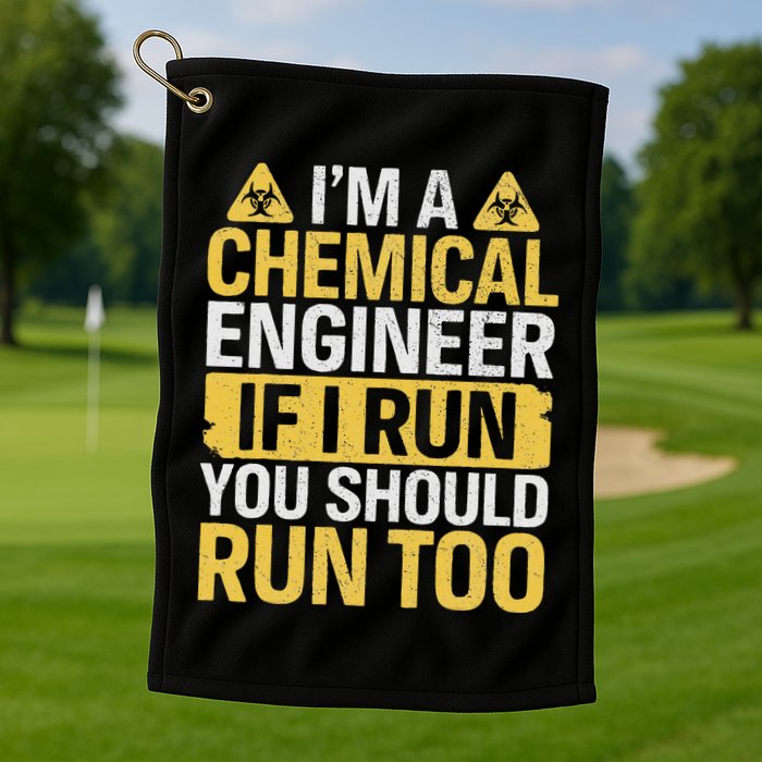 IM A Chemical Engineer If I Run You Should Run Too Golf Towel
