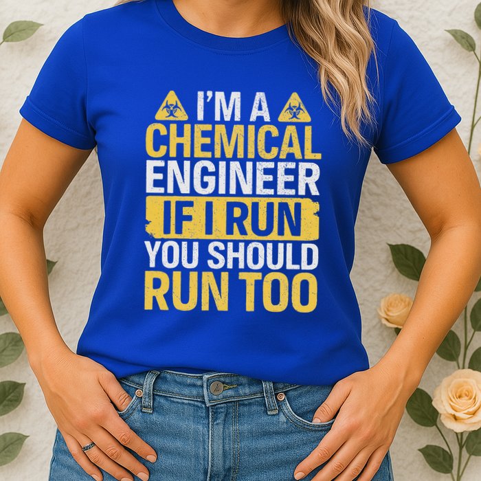 IM A Chemical Engineer If I Run You Should Run Too Womens T-Shirt
