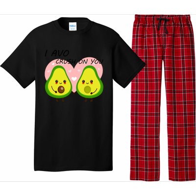 I Avo Crush On You Valentine And Love Adorable Avocado Funny Gift Pajama Set