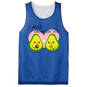 I Avo Crush On You Valentine And Love Adorable Avocado Funny Gift Mesh Reversible Basketball Jersey Tank