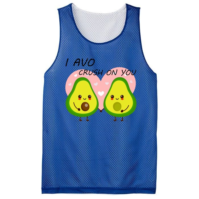 I Avo Crush On You Valentine And Love Adorable Avocado Funny Gift Mesh Reversible Basketball Jersey Tank