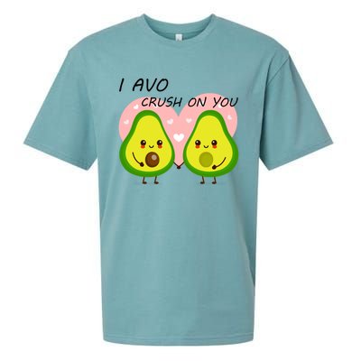 I Avo Crush On You Valentine And Love Adorable Avocado Funny Gift Sueded Cloud Jersey T-Shirt