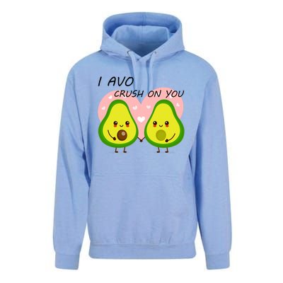 I Avo Crush On You Valentine And Love Adorable Avocado Funny Gift Unisex Surf Hoodie