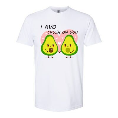 I Avo Crush On You Valentine And Love Adorable Avocado Funny Gift Softstyle CVC T-Shirt