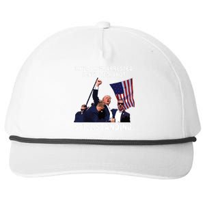 Impeached Arrested Convicted Shot Still Standing Trump 2024 Snapback Five-Panel Rope Hat