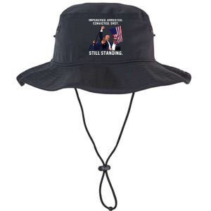 Impeached Arrested Convicted Shot Still Standing Trump 2024 Legacy Cool Fit Booney Bucket Hat