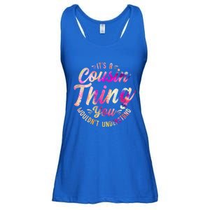 It's A Crazy Cousin Thing Rad Hippie Tie Dye Retro Squad Cute Gift Ladies Essential Flowy Tank