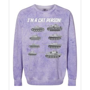 I'm A Cat Person WWII German Tanks Colorblast Crewneck Sweatshirt