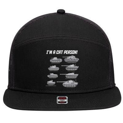 I'm A Cat Person WWII German Tanks 7 Panel Mesh Trucker Snapback Hat