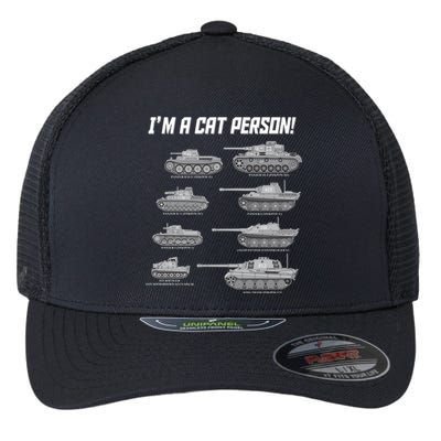 I'm A Cat Person WWII German Tanks Flexfit Unipanel Trucker Cap