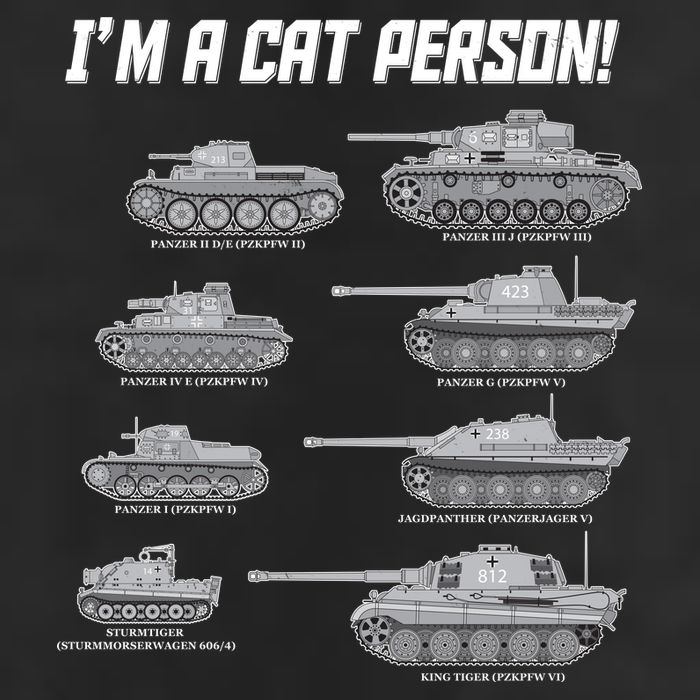 I'm A Cat Person WWII German Tanks Adult Drive Performance Visor