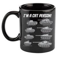 I'm A Cat Person WWII German Tanks 11oz C Handle Ceramic Mug