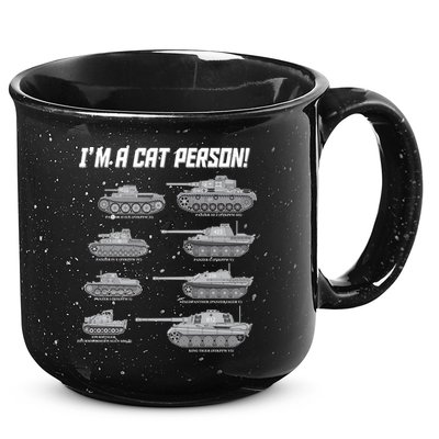 I'm A Cat Person WWII German Tanks 15oz Campfire Ceramic Mug