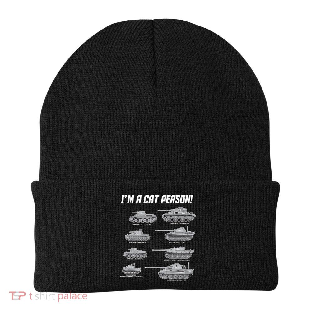 I'm A Cat Person WWII German Tanks Beanie