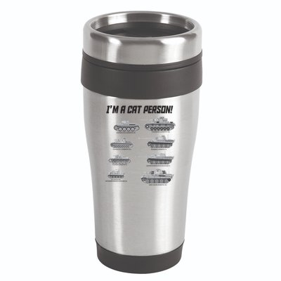 I'm A Cat Person WWII German Tanks 16oz Travel Tumbler