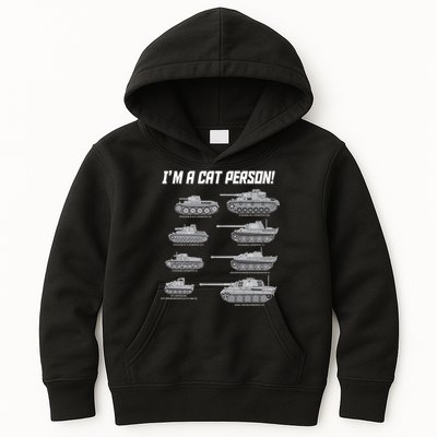 I'm A Cat Person WWII German Tanks Kids Hoodie