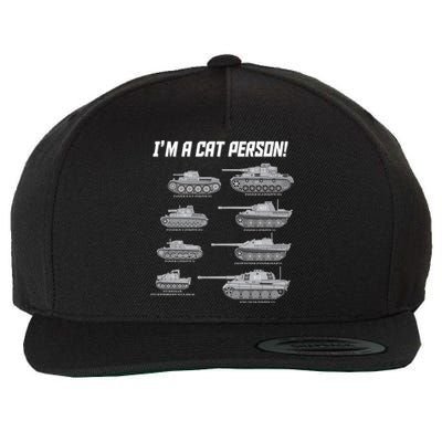 I'm A Cat Person WWII German Tanks Wool Snapback Cap