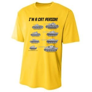 I'm A Cat Person WWII German Tanks Performance Sprint T-Shirt