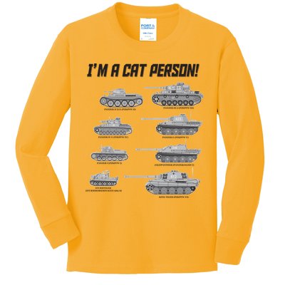 I'm A Cat Person WWII German Tanks Kids Long Sleeve Shirt