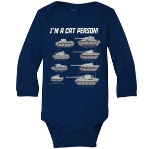 I'm A Cat Person WWII German Tanks Baby Long Sleeve Bodysuit