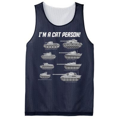 I'm A Cat Person WWII German Tanks Mesh Reversible Basketball Jersey Tank