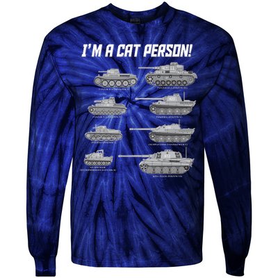 I'm A Cat Person WWII German Tanks Tie-Dye Long Sleeve Shirt