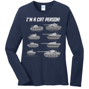 I'm A Cat Person WWII German Tanks Ladies Long Sleeve Shirt