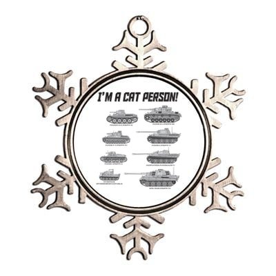 I'm A Cat Person WWII German Tanks Metallic Star Ornament