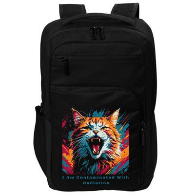 I Am Contaminated With Radiation Funny Ironic Cat Meme Impact Tech Backpack