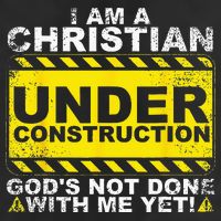 Im A Christian Under Construction Gods Not Done With Me Garment-Dyed Fleece Hoodie
