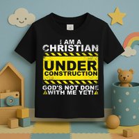 Im A Christian Under Construction Gods Not Done With Me Toddler T-Shirt