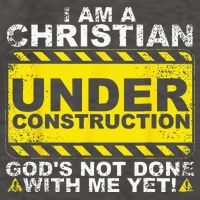 Im A Christian Under Construction Gods Not Done With Me Vector Backpack