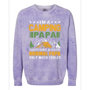 I´m A Camping Papa Like A Normal Papa Only Much Cooler Colorblast Crewneck Sweatshirt